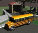 الحافلة المدرسية وقوف السيارات 3D